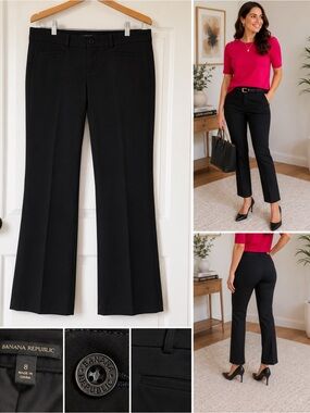 Banana Republic Black Bootcut Dress Pants